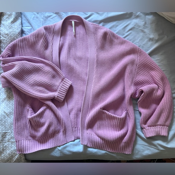 Paper Label Sweaters - Paper Label open front cotton cardigan